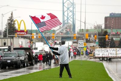 Defiant protesters remain at key US Canada border crossing