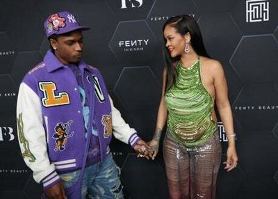 Pregnant Rihanna looks glowing as she holds hands with A$AP Rocky