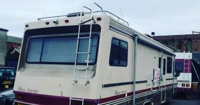 Musicians convert motorhome into mobile studio to travel the world