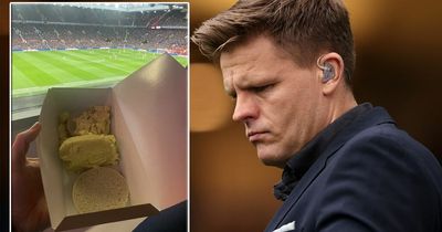 BT Sport's Jake Humphrey shows off Man Utd's dismal lunch offering to leave fans stunned