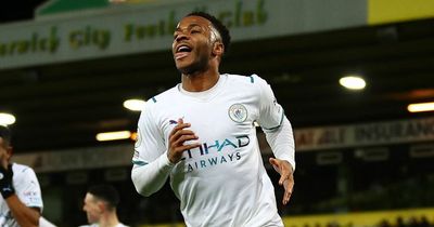 'He's top of the league' - Man City fans rave about Raheem Sterling's superb goal against Norwich