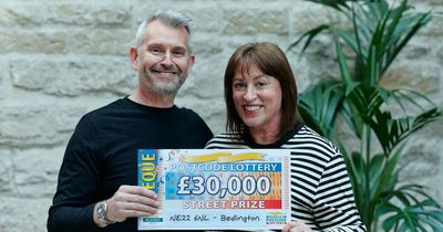 Bedlington couple return from Edinburgh trip £30,000 richer after postcode lottery win