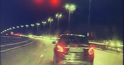 Driver stopped for hogging motorway central lane in Manchester