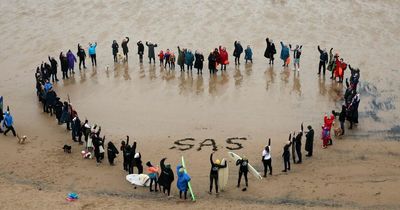 Campaigners form giant heart on Cullercoats beach in call for action to improve water quality