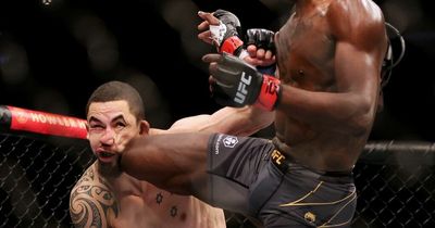 Robert Whittaker's face squashed by brutal knee to his chin from Israel Adesanya