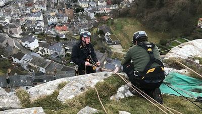 VIDEO: Ewe Gotta Be Kidding: Rescuer Rappels Down Cliff To Pull Sheep To Safety With Just One Hand