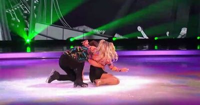 Dancing On Ice's Liberty Poole crashes onto ice live on air in awkward blunder