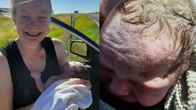 Roadside baby Beatrix born next to regional highway because of 'unacceptable' maternity services