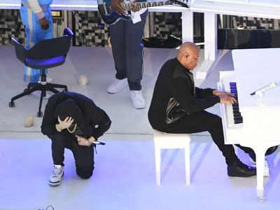 Super Bowl 2022 halftime show live: Eminem kneels during historic performance with Kendrick Lamar, Dr Dre, Snoop Dogg and Mary J Blige