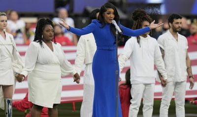 How long was Mickey Guyton’s Super Bowl 56 national anthem?