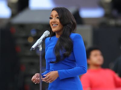 Mickey Guyton: Super Bowl viewers praise singer’s ‘incredible’ national anthem performance