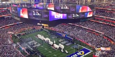 This time-lapse video of the Super Bowl 56 halftime show being set up is pretty sweet