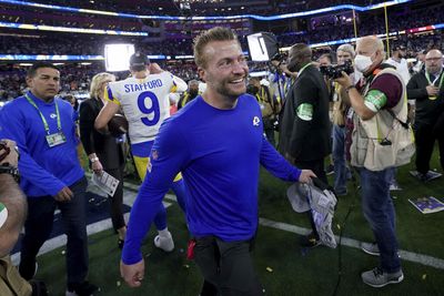 Watch: Sean McVay partied and danced in the locker room after Rams’ Super Bowl win