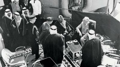 The Historic Meeting between Saudi King Abdulaziz, US President Roosevelt