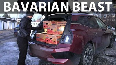 BMW iX Trunk Slightly Disappoints In Bjørn's Banana Box Test