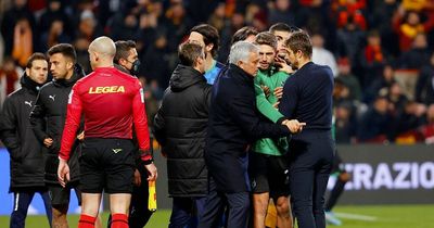 Jose Mourinho confronted by 'angry' opponent twice as pressure piles on Roma manager