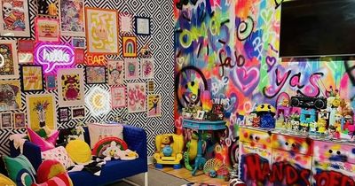 Mum creates 'colourful grunge' living room using IKEA and Argos bargains