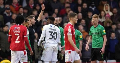 Nottingham Forest keeper Brice Samba sent 'embarrassment' warning after red card