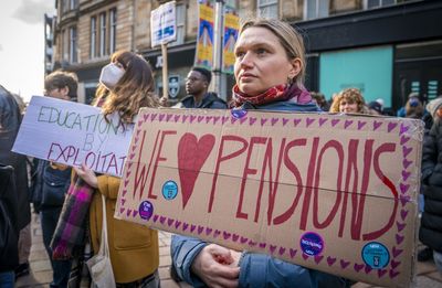 University staff walk out in pensions dispute