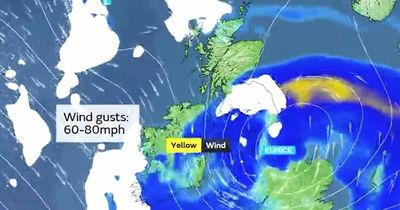 UK weather forecast: Storm Dudley and Eunice in your area amid 'danger to life' gales