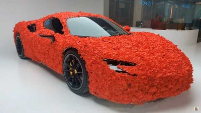 Ferrari SF90 Covered In Rose Petals Is A Valentine's Day Supercar