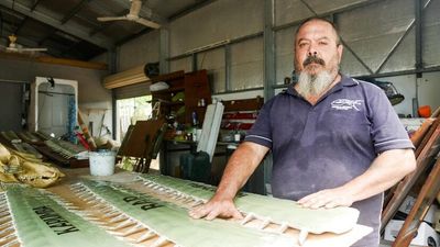 Indigenous artist uses work to combat illegal fishing of endangered sawfish