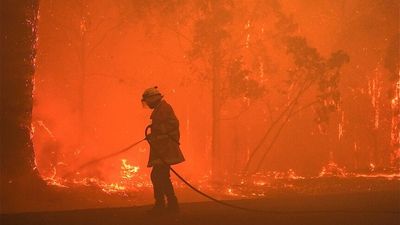 As bushfires tore through Bridgetown the power and phone lines were cut
