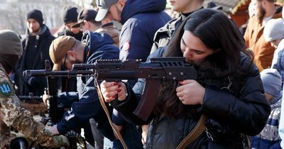 Ukraine's war weary locals find bomb shelters as they prepare to defend homeland