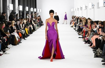 Carolina Herrera brings splashes of color on Valentine's Day