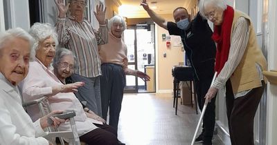 Adorable clip watches Edinburgh care home transform hall into Winter Olympics