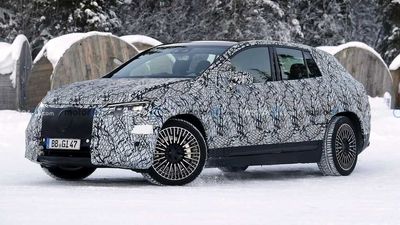 Mercedes-AMG EQE SUV Spied Putting Four-Wheel Steering At Work