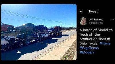 Tesla Giga Texas: Model Y Spotted Leaving The Plant