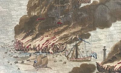 UK museum in urgent appeal for funds to finish repairs on 17th-century naval tapestry