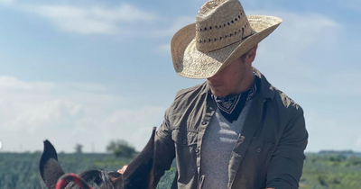 Sam Heughan shows off his inner cowboy as he promotes new tequila brand