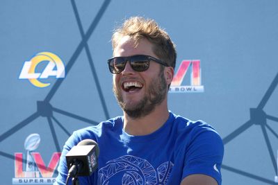 Matthew Stafford’s speech at Rams’ Super Bowl rally proves he had the best time