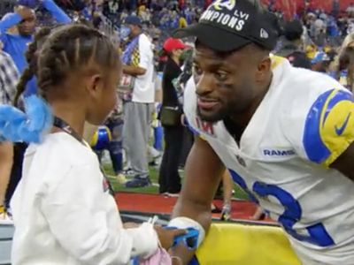 ‘Sweet’ video shows Van Jefferson finding out his wife is in labour during Super Bowl celebrations
