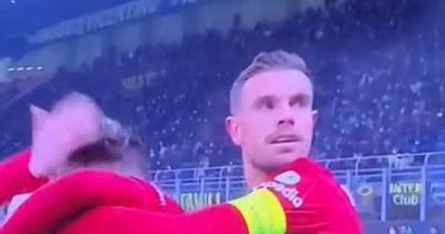 What Joel Matip did to Jordan Henderson just after Roberto Firmino scored for Liverpool