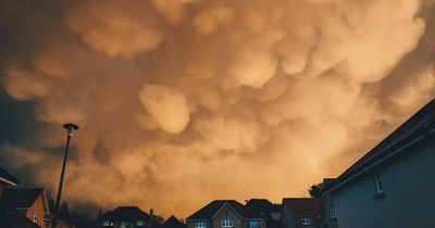 Strange clouds that look like flying jellyfish stun Brits as Storm Dudley hits