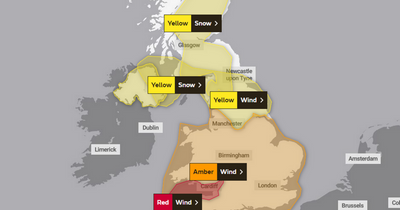 Weather forecast as Storm Eunice set to bring potential for SNOW tomorrow