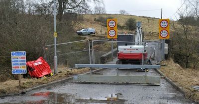 Lanarkshire back road and bridge closed today for essential works