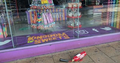 Edinburgh Princes Street Kingdom of Sweets window 'shattered with fire extinguisher'