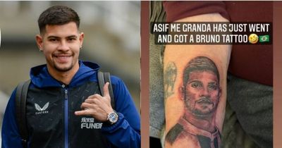 Bruno Guimarães gives his seal of approval after Newcastle granddad gets tattoo of him