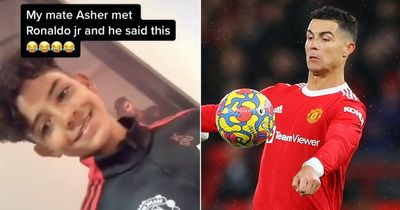 Cristiano Ronaldo Jr agrees with fan when asked if Man Utd are s***