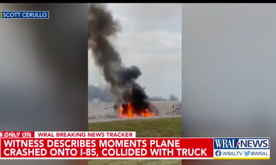 North Carolina: Pilot dies after plane crashes into truck on I-85