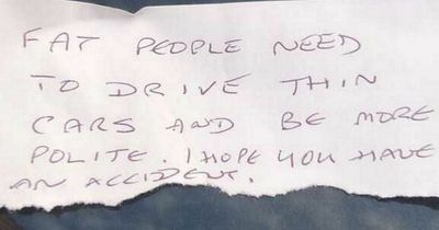 Sainsbury's customer horrified after driver leaves note on her car calling her 'fat'