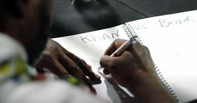 Amir Khan's training notes caught on camera ahead of Kell Brook clash