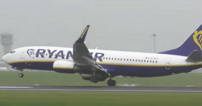 Video shows Ryanair plane skidding on Dublin Airport tarmac as strong storm blows flight around