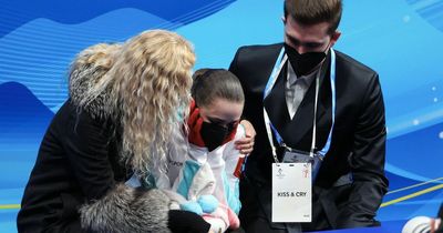 Kamila Valieva coach's furious "explain to me" reaction after Winter Olympic failure