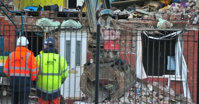 Demolition works take place at Sunderland homes after devastating gas blast