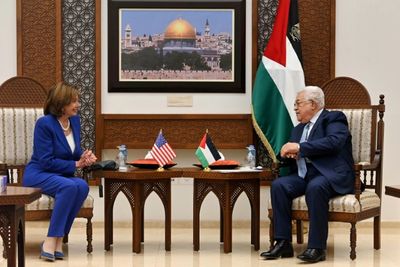 Abbas, US speaker Pelosi hold rare West Bank meeting